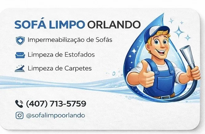 Sofá Limpo Orlando — impermeabilização, limpeza de estofados e carpetes